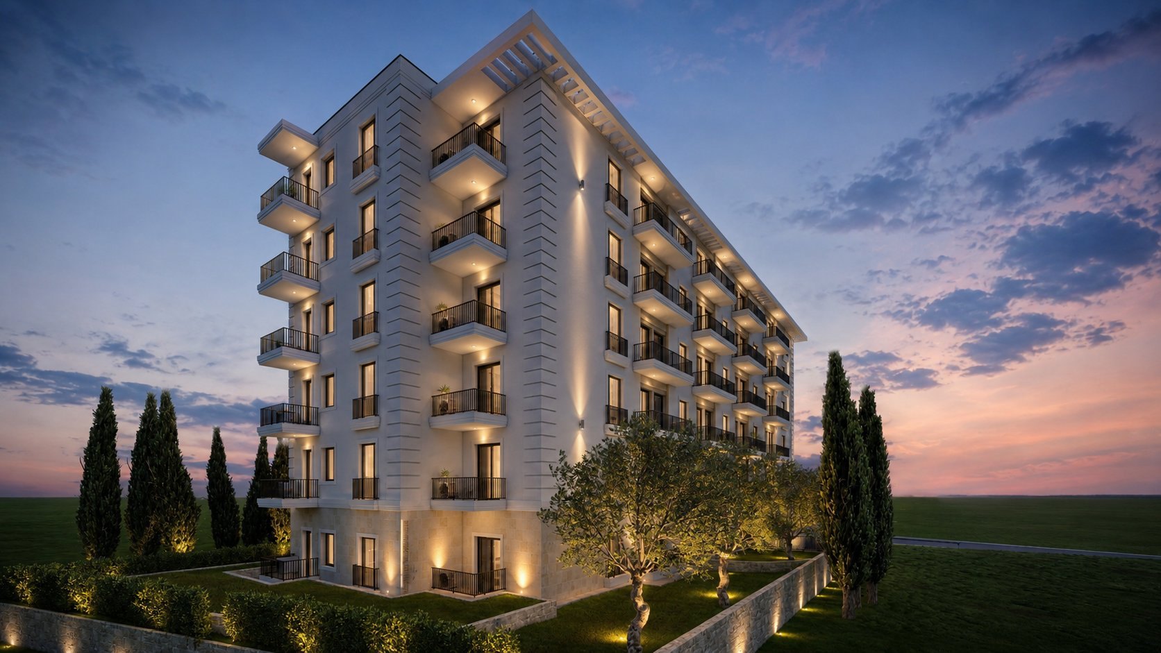 Adriatic Horizon Residence — večernji prikaz